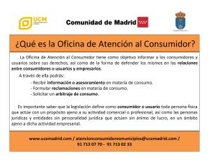 Información ampliada de la Oficina de Atención al Consumidor 