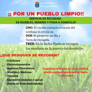 Servicio municipal de recogida de restos de podas