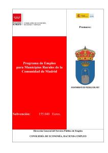 Programa de Empleo para Municipios Rurales de la Comunidad de Madrid